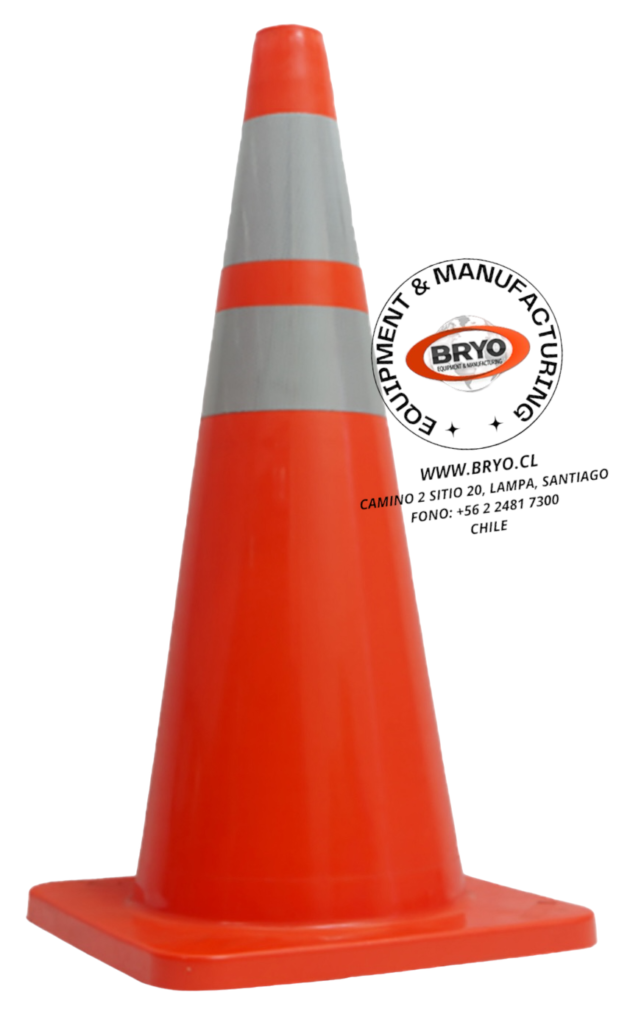 Cono Vial Naranjo 90 cm 2 cintas base